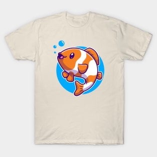 Cute Clownfish Swimming Cartoon T-Shirt